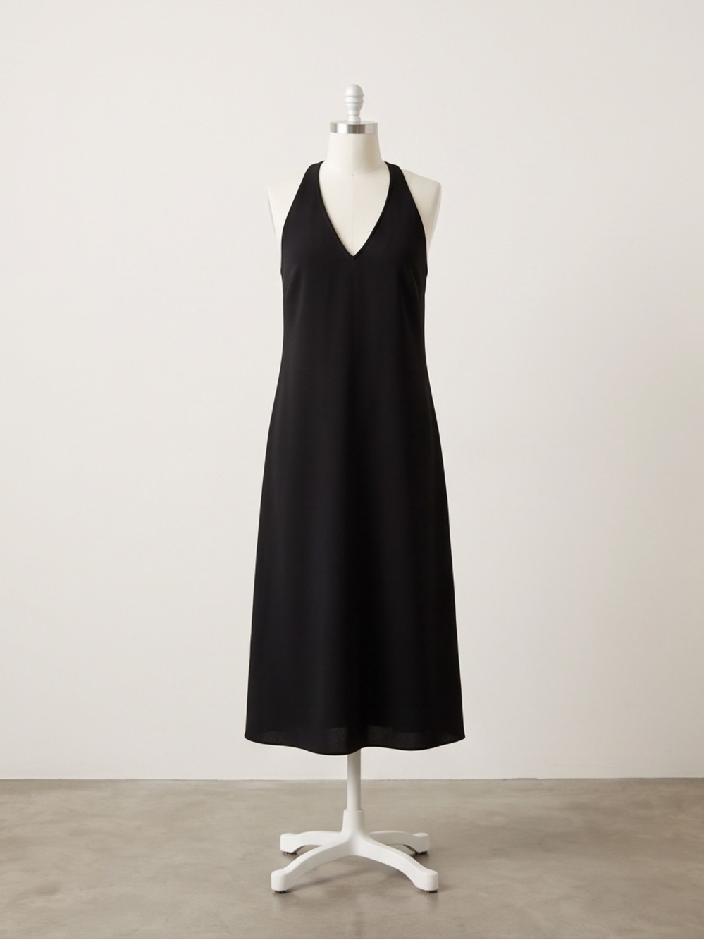 Jones New York Black V-Neck Midi Dress